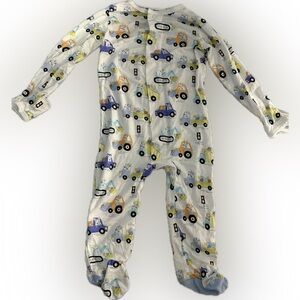 Magnetic Me Colorful Trucks with Bunnies Onesie - 6 to 9 months